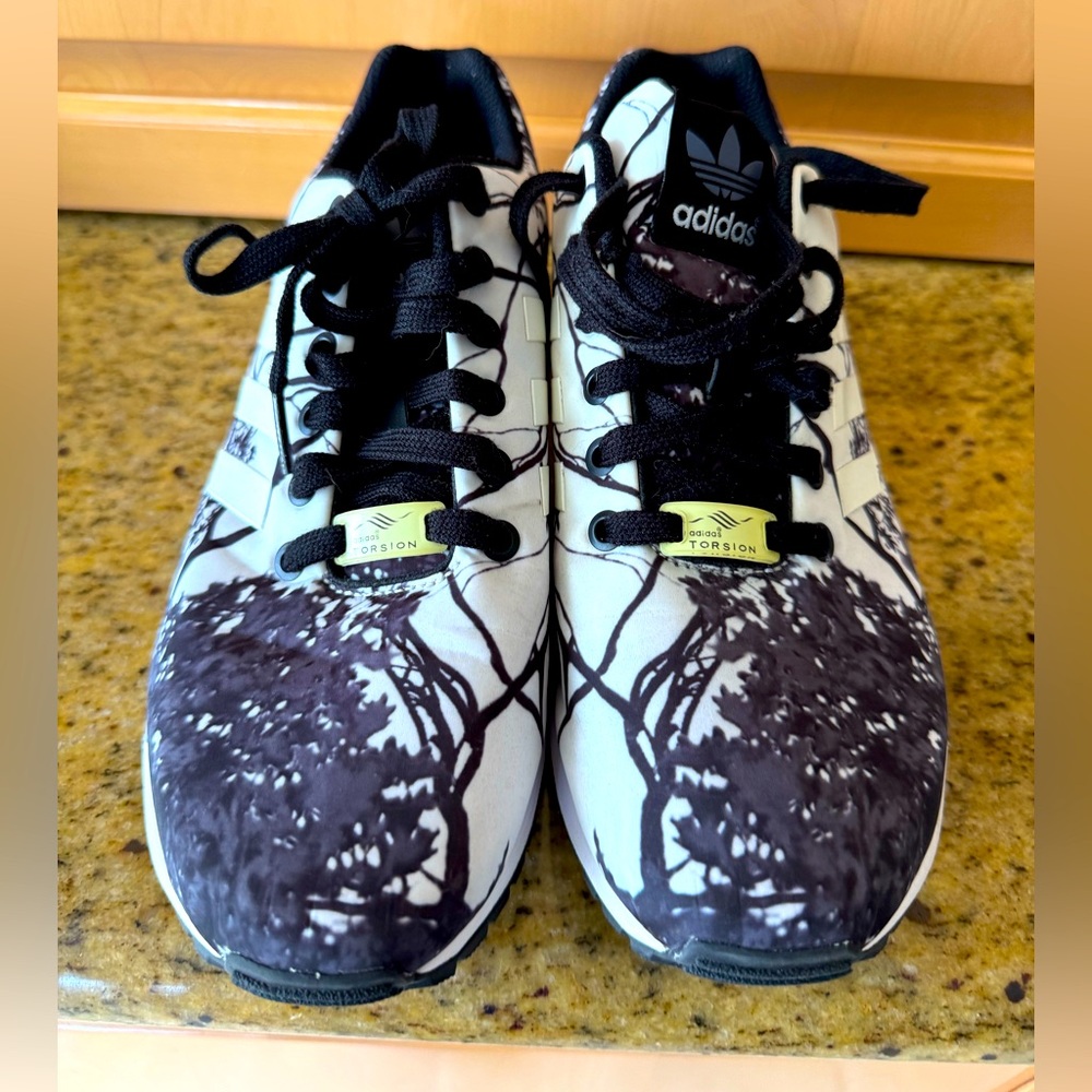 Adidas Black and White Athletic Shoes TORSION
